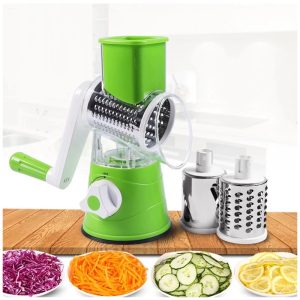 tabletop drum grater Manual Vegetable Cutter Slicer Multifunctional Round Slicer Gadget Multifunction Kitchen Gadget Food Processor Blender Cutter (Random colours )