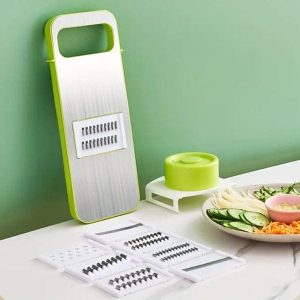 5 in 1 Vegetable Cutter Stainless Steel Multifunctional Grater For Vegetables Slicers Shredders Peeler (random color)
